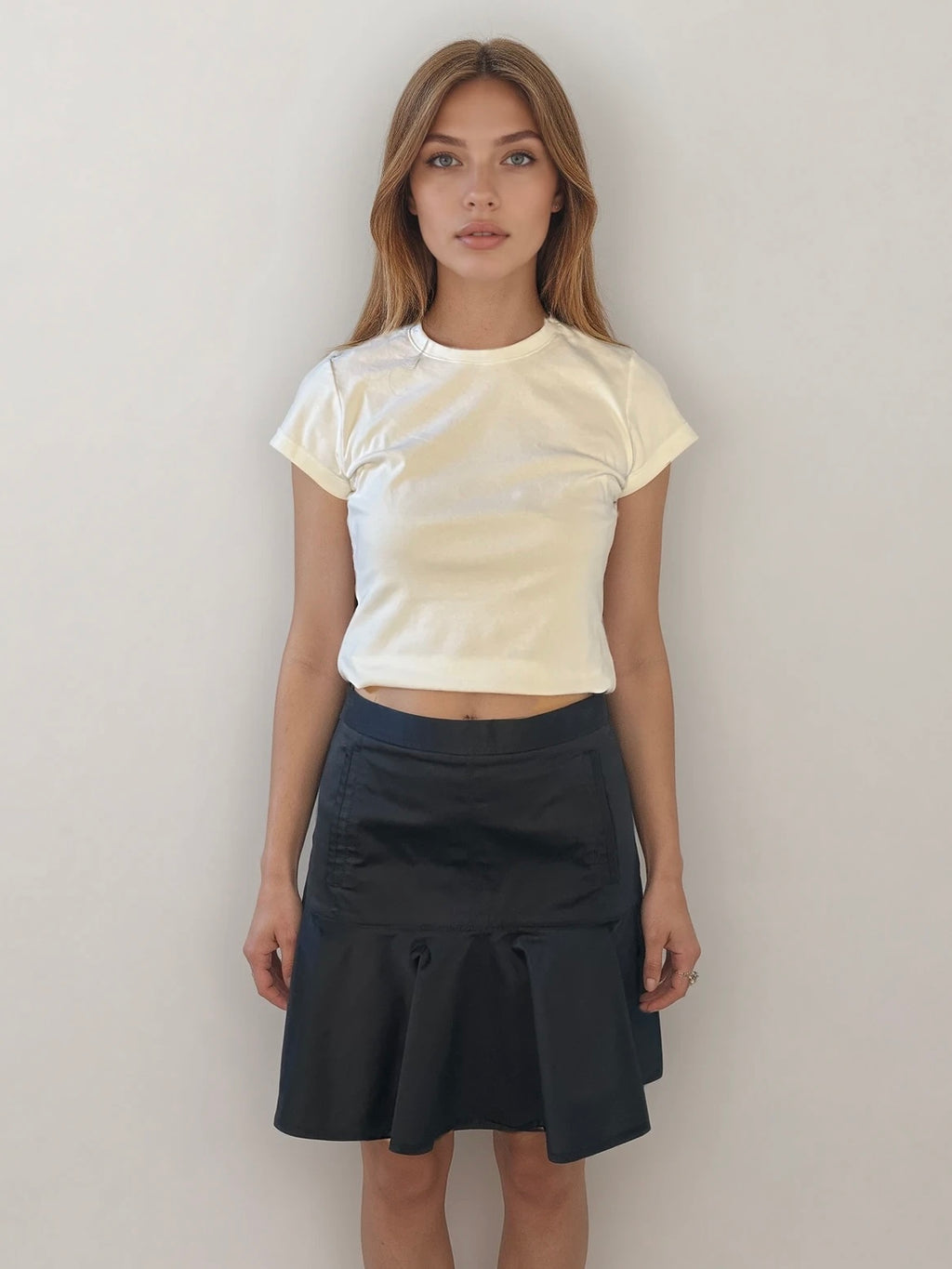 Louis Vuitton Pleated Black Skirt