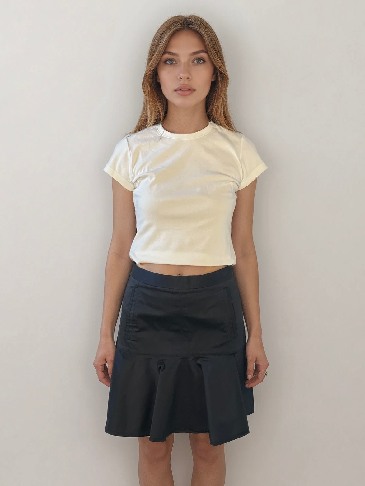 Louis Vuitton Pleated Black Skirt
