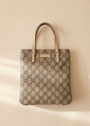 Gucci Brown and Tan Monogram Mini Handbag