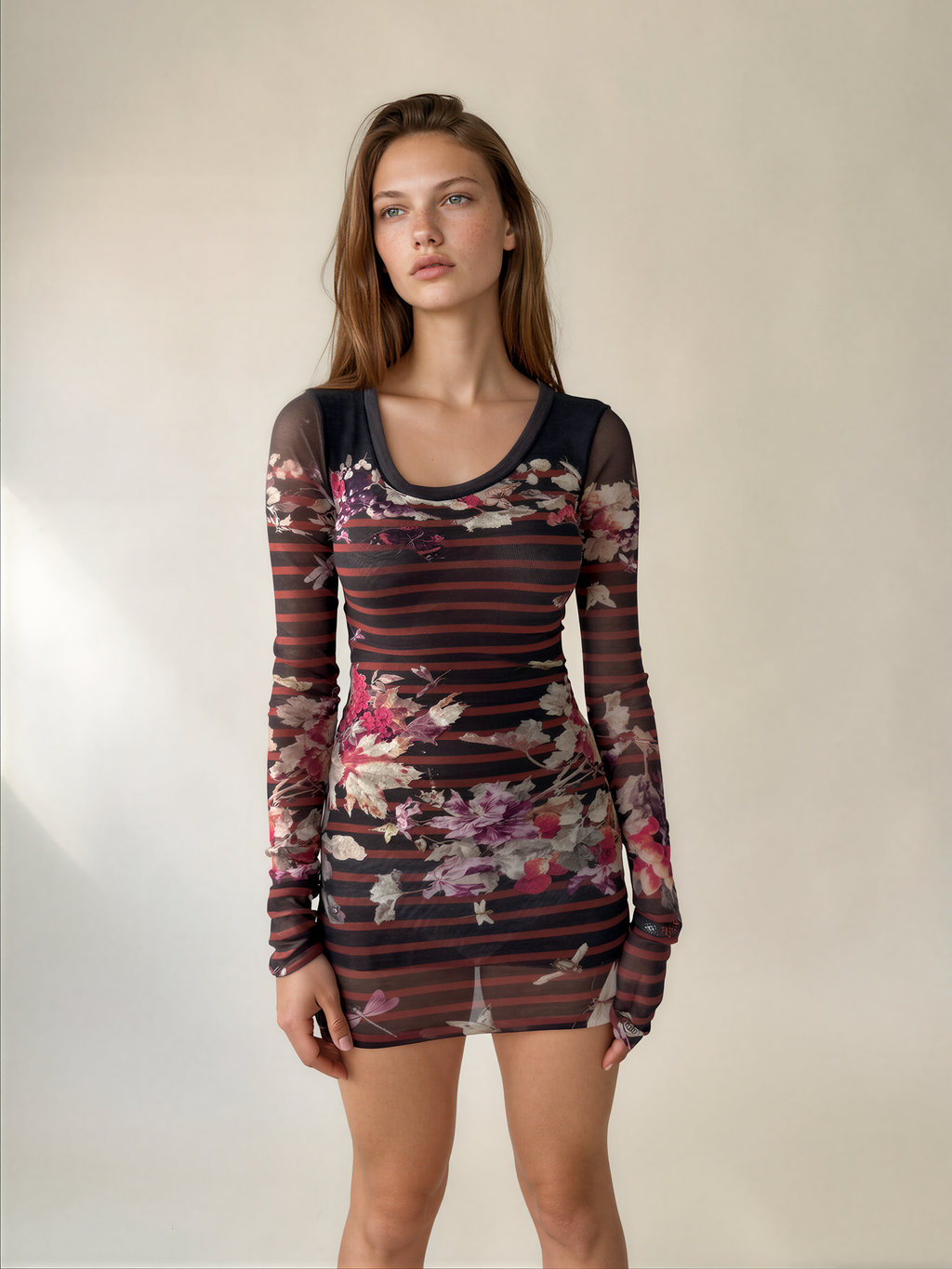 Jean Paul Gaultier Striped Mini Dress
