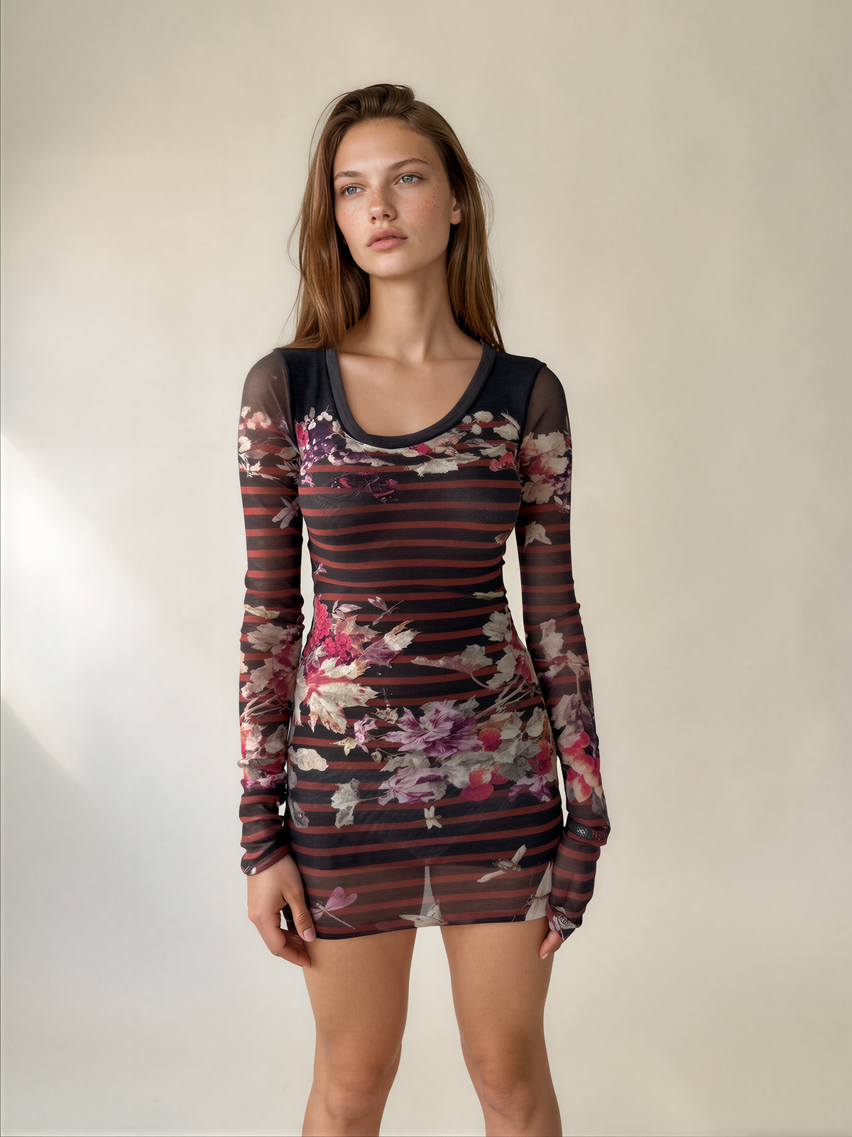 Jean Paul Gaultier Striped Mini Dress