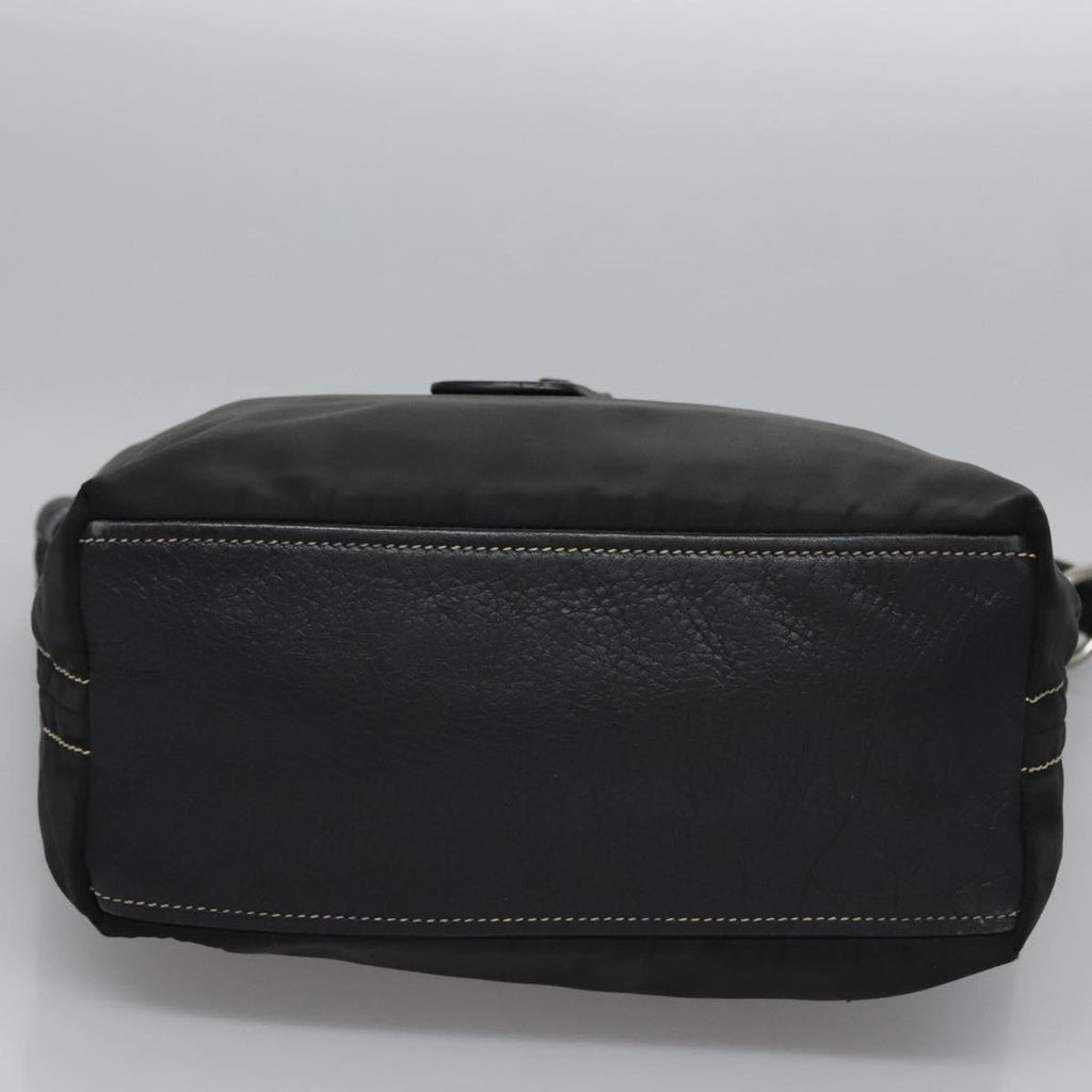 Prada Black Nylon and Leather Hobo Bag