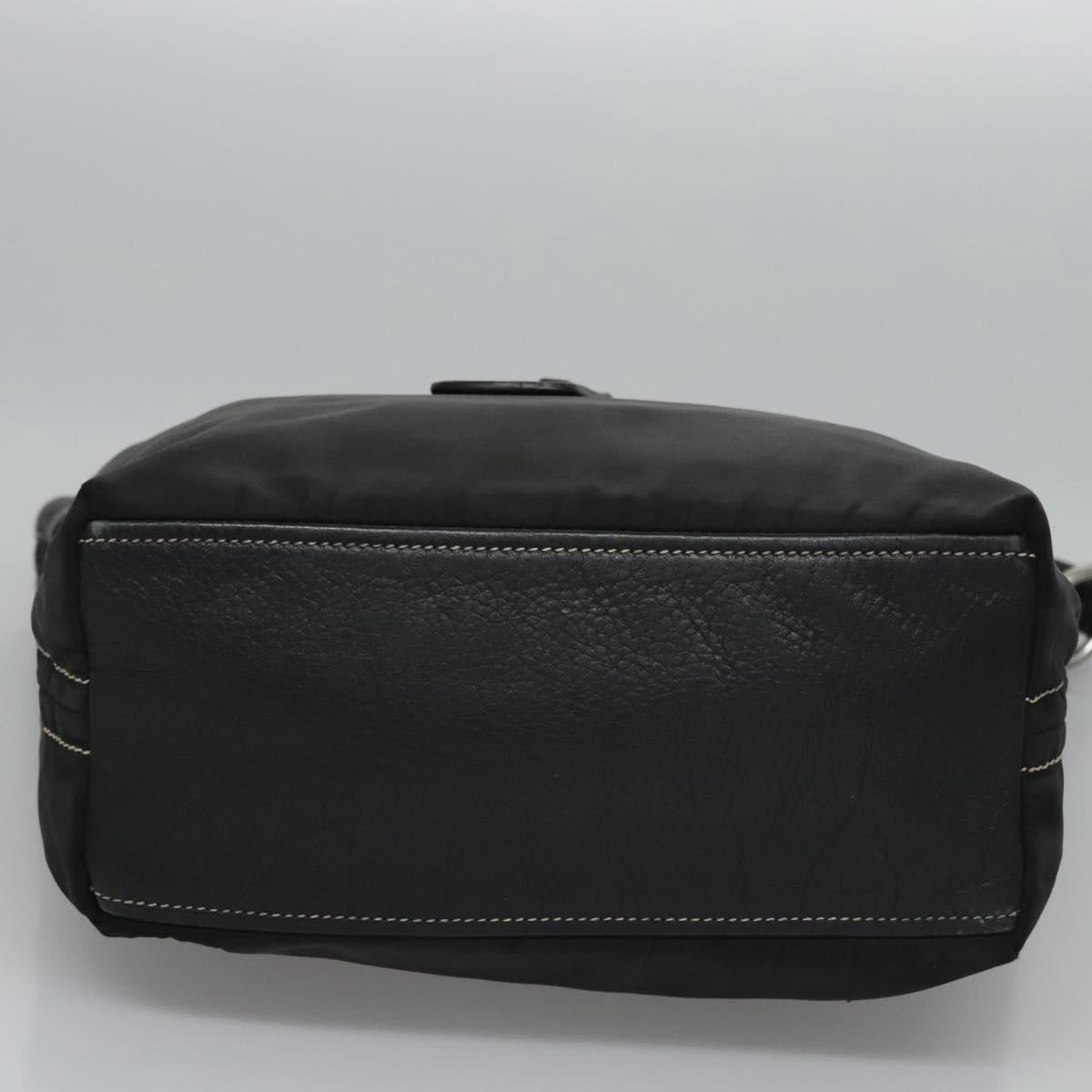 Prada Black Nylon and Leather Hobo Bag
