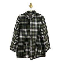 Load image into Gallery viewer, Burberry Green Plaid Reversible Jacket
