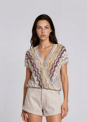 Missoni Printed V-neck Sweater Tee