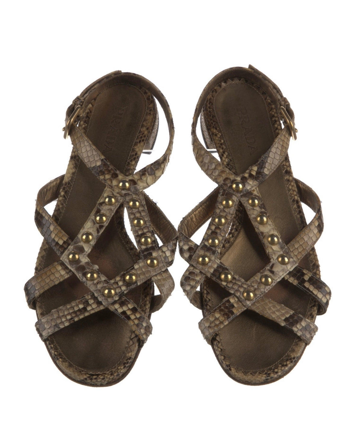 Prada Snakeskin Sandals