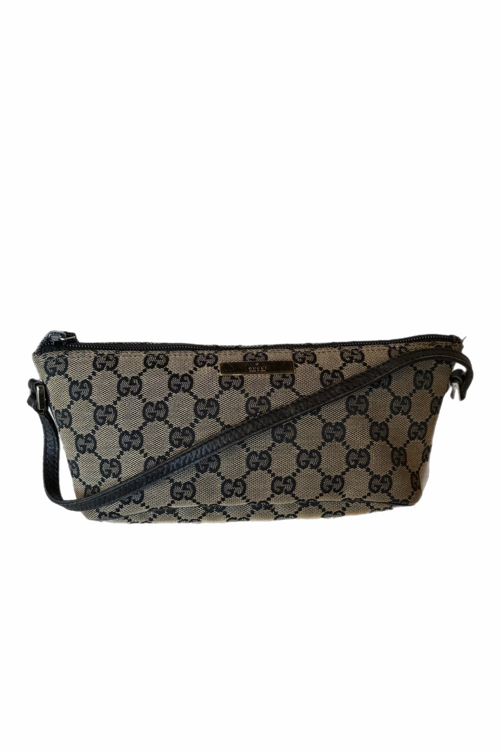 Gucci Navy Monogram Boat Pochette
