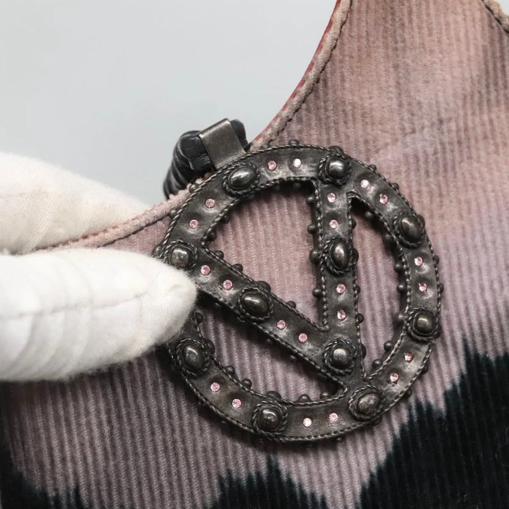 Valentino Corduroy Flower Printed Handbag