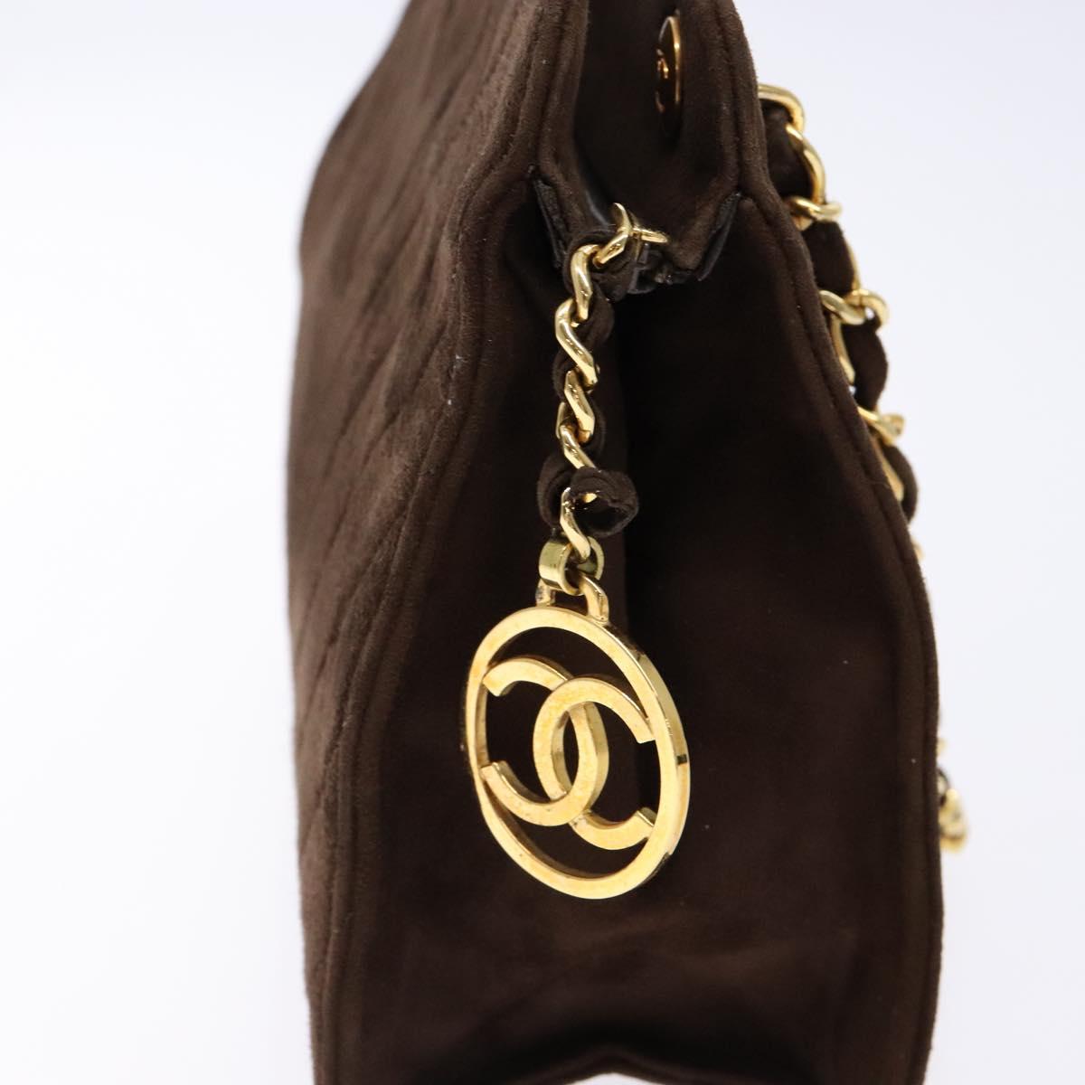 Chanel brown suede crossbody