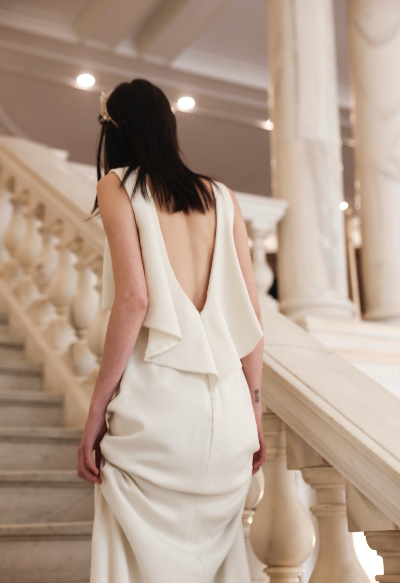 Cream Bateau Gown