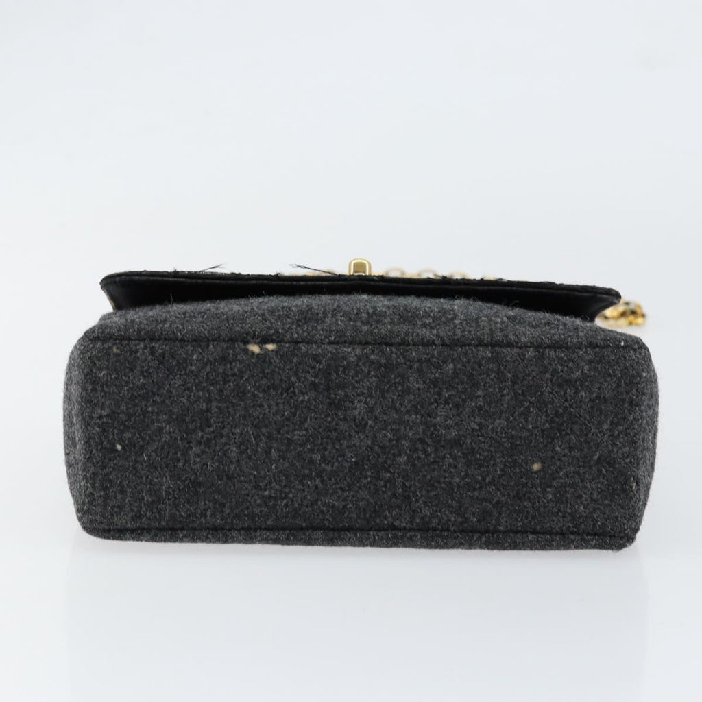 Chanel Grey and Black Flap Bag