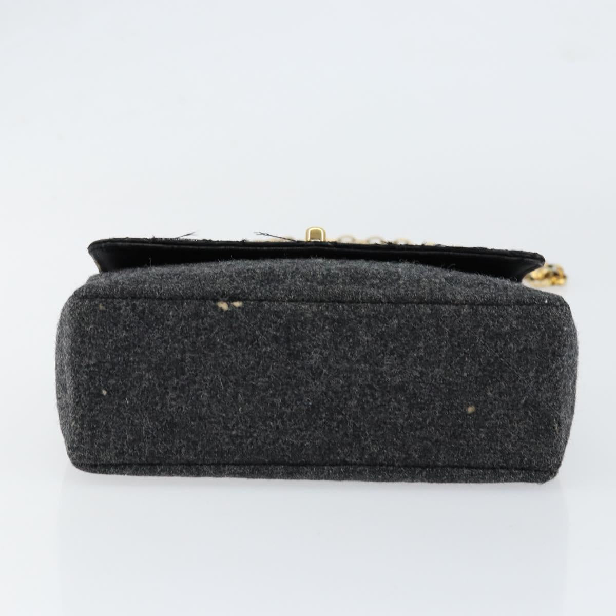 Chanel Grey and Black Flap Bag