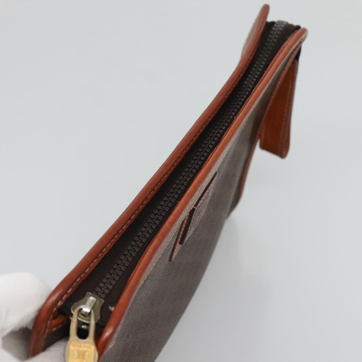 Celine Monogram Brown Leather Clutch
