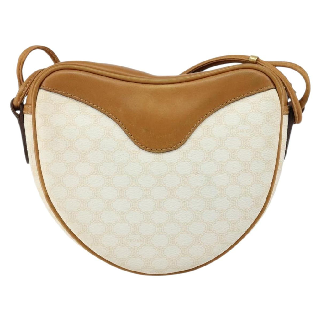 Celine White Macadam Heart Shoulder Bag