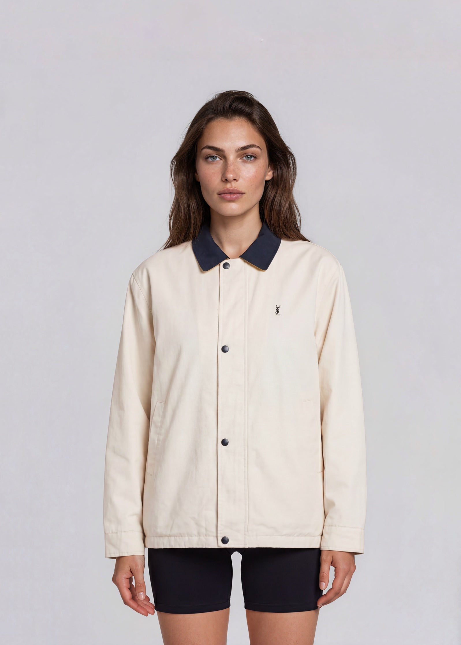 YSL White/Yellow Reversible Bomber