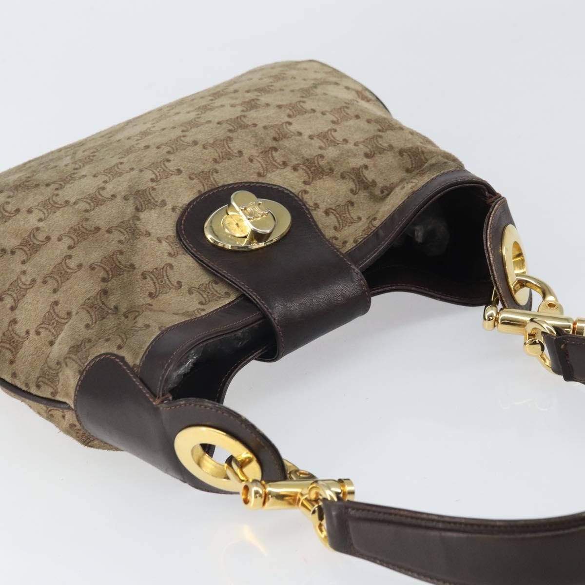 Celine Brown Suede Shoulder Bag