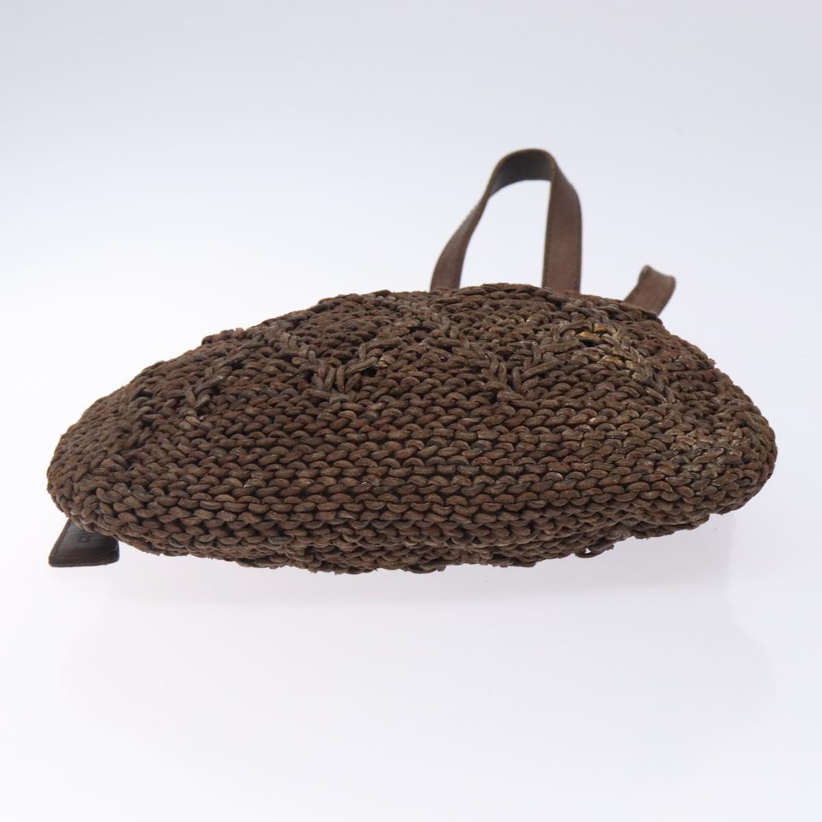Chanel Brown Raffia Tote