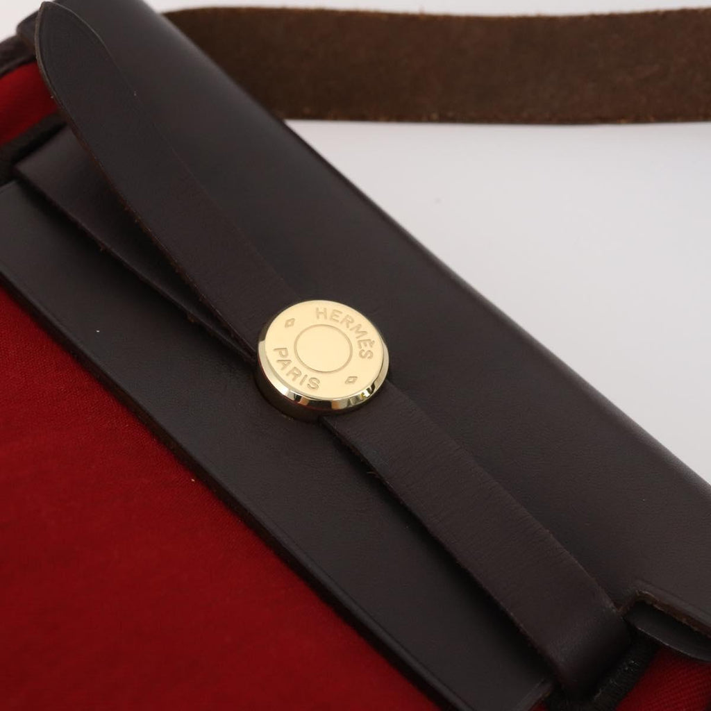 Hermes Red Or Orange Herbag Crossbody