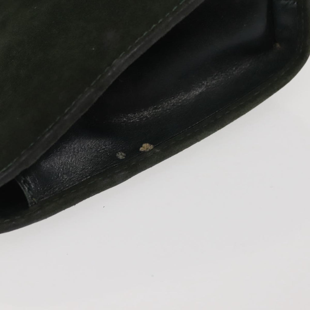 Ferragamo Green Suede Shoulder Bag