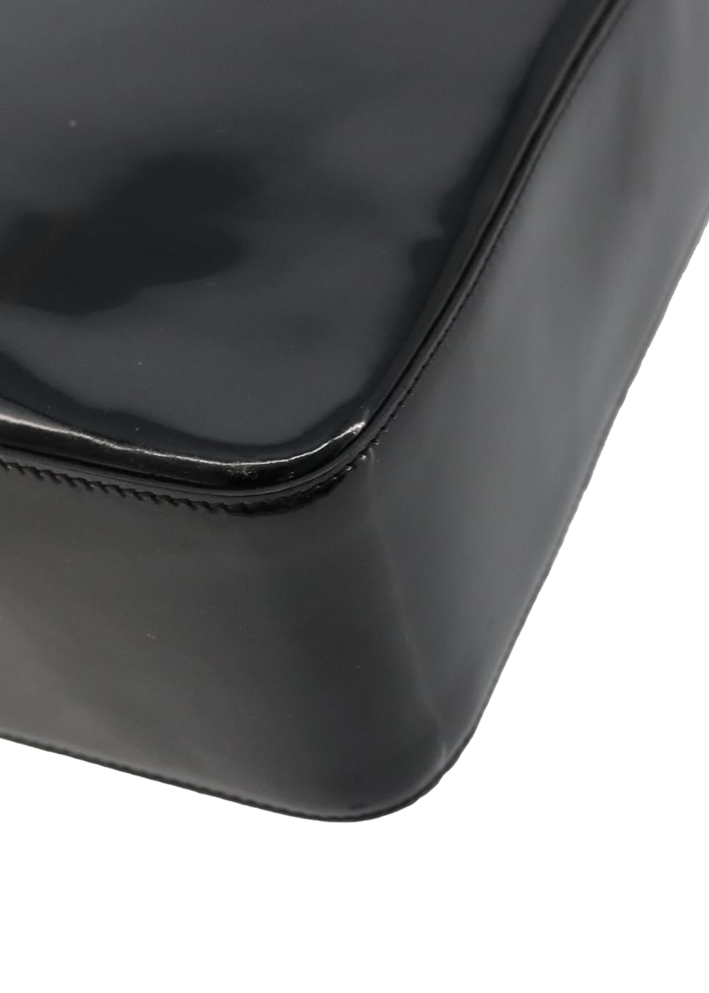 Chanel Black Patent Logo Tote