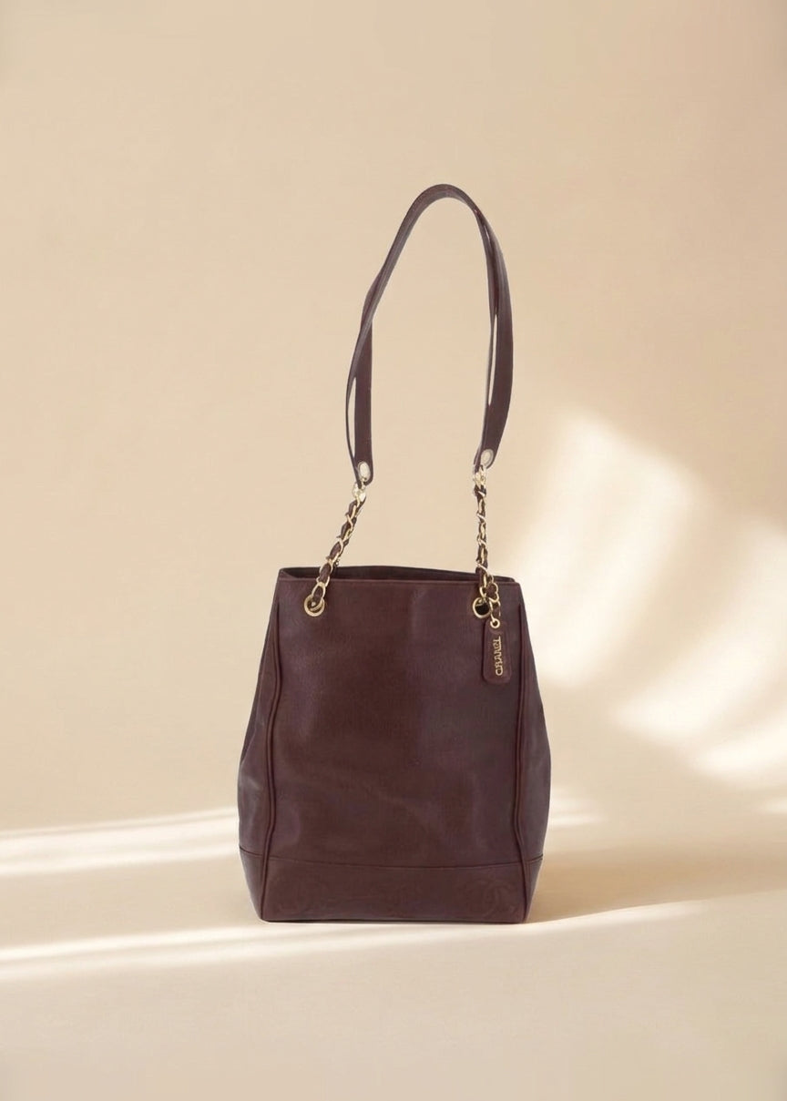 Chanel Brown Caviar Shoulder Bag cover