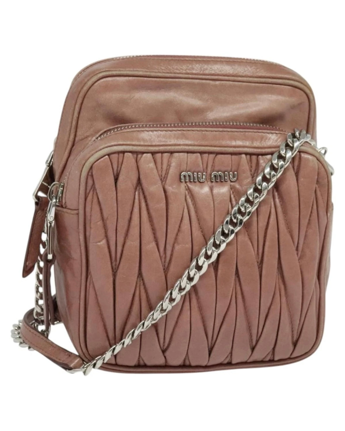 Miu Miu Tan Quilted Crossbody