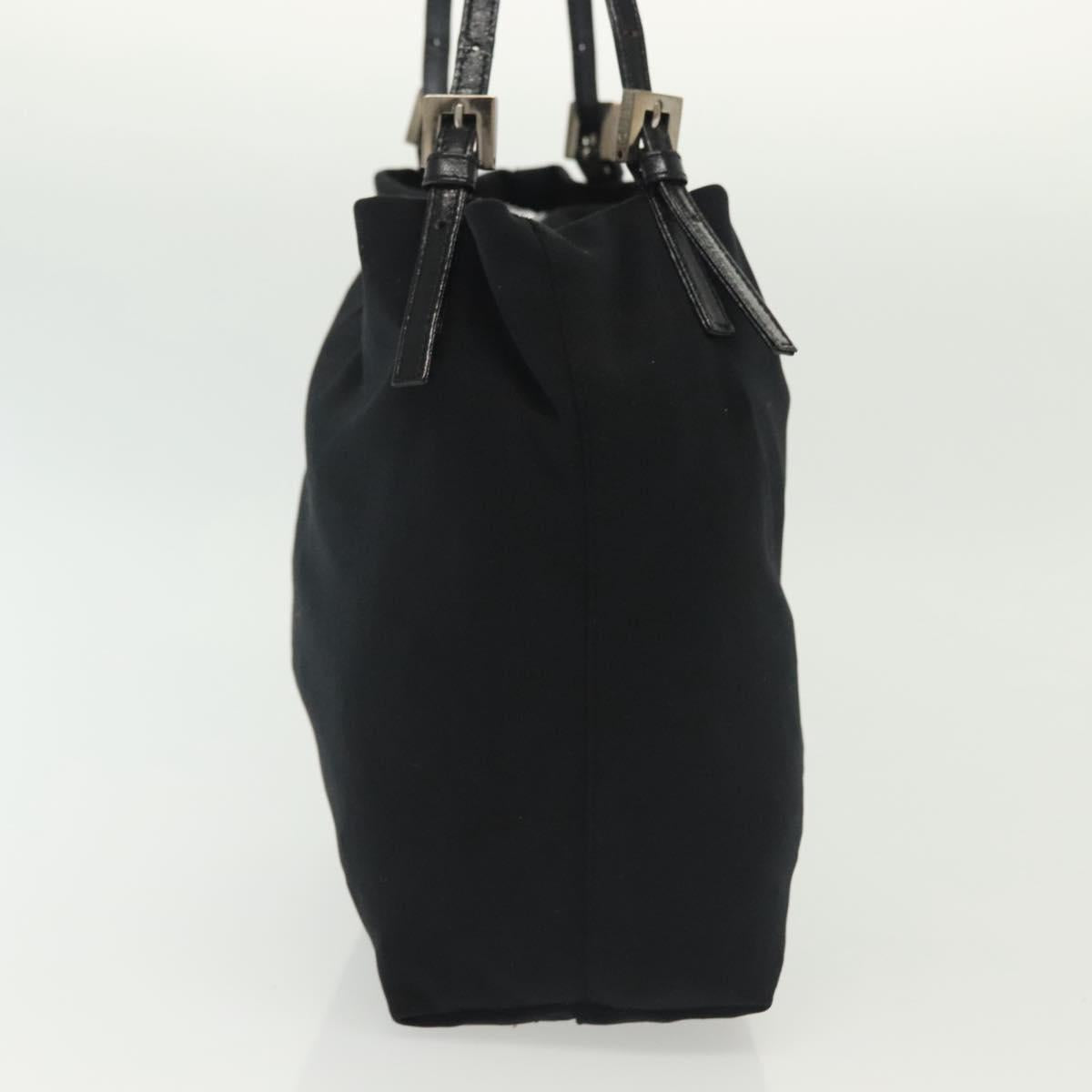 Fendi Black Nylon Baguette Tote
