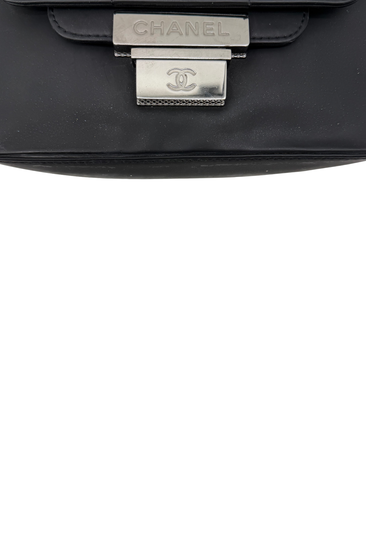 Chanel Black Shoulder Bag Silver Hardware