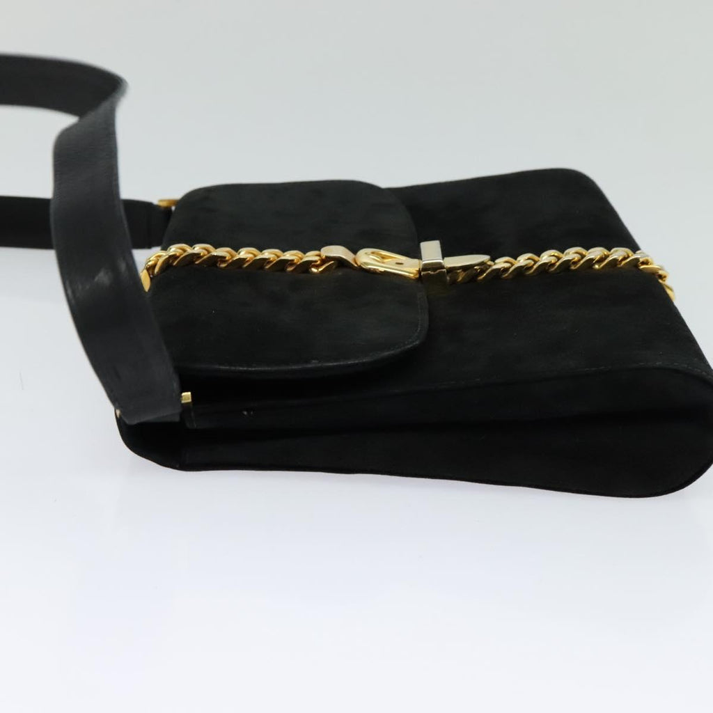 Gucci Black Suede Chain Shoulder Bag