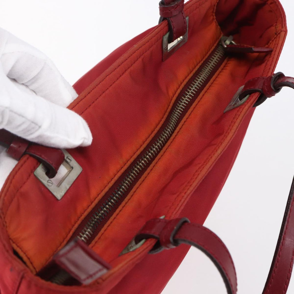 Prada Red Nylon Tote