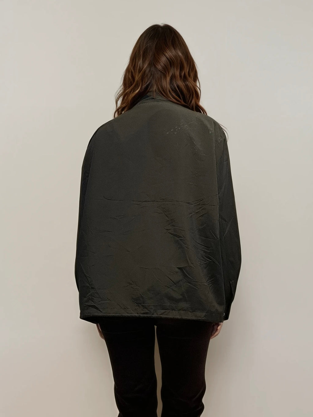 YSL Black Nylon Bomber