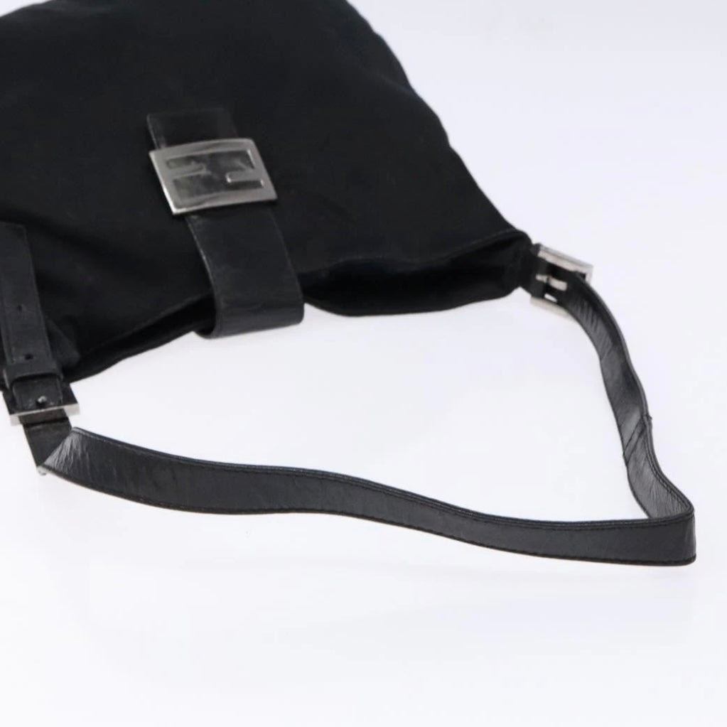 Fendi Black Rounded Baguette