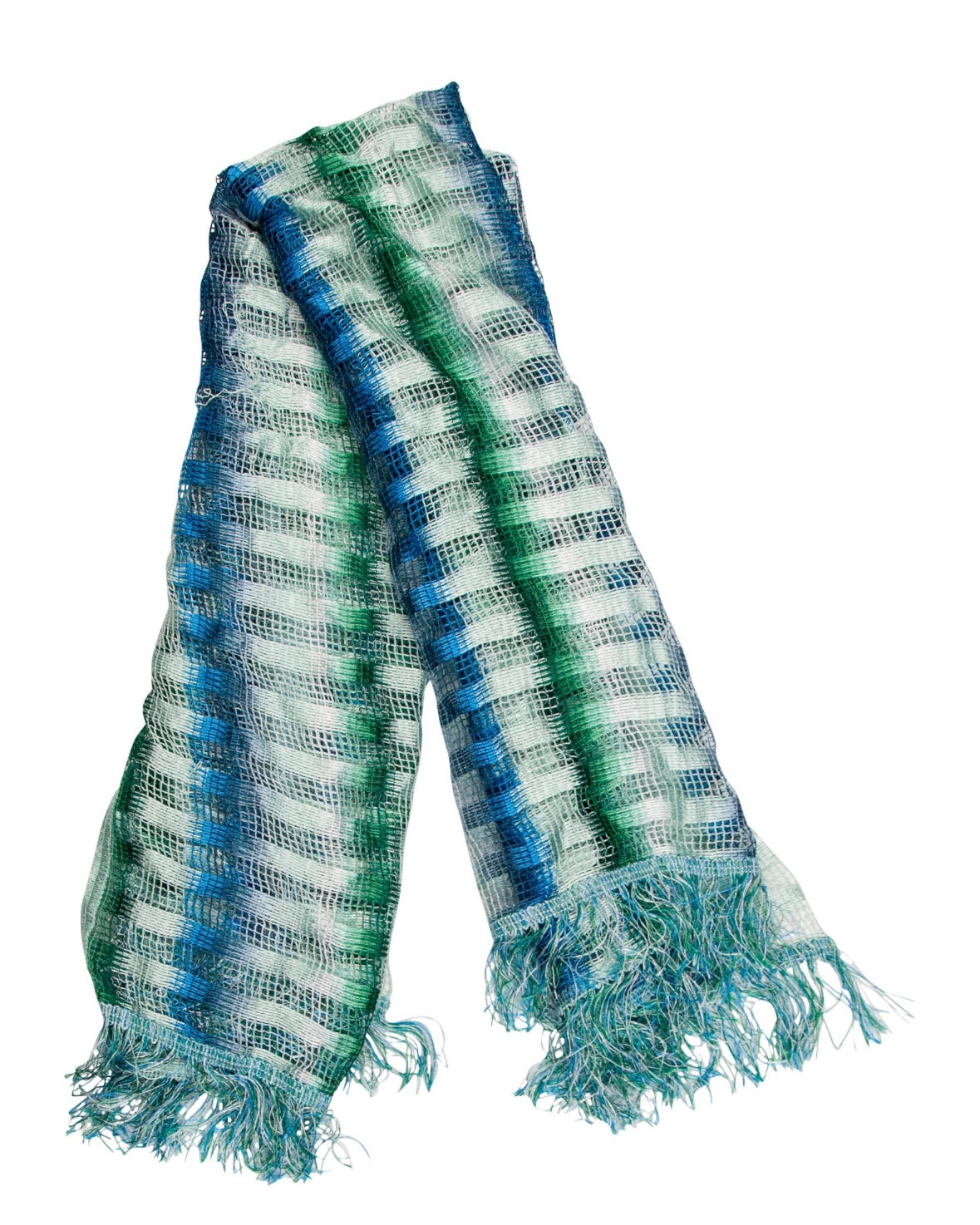 Missoni Blue Fringe Printed Scarf/Sarong