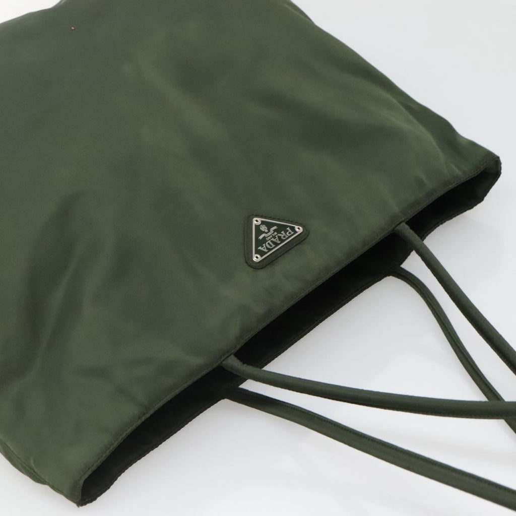 Prada Green Nylon Tote