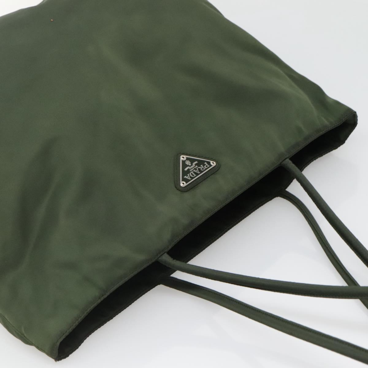 Prada Green Nylon Tote