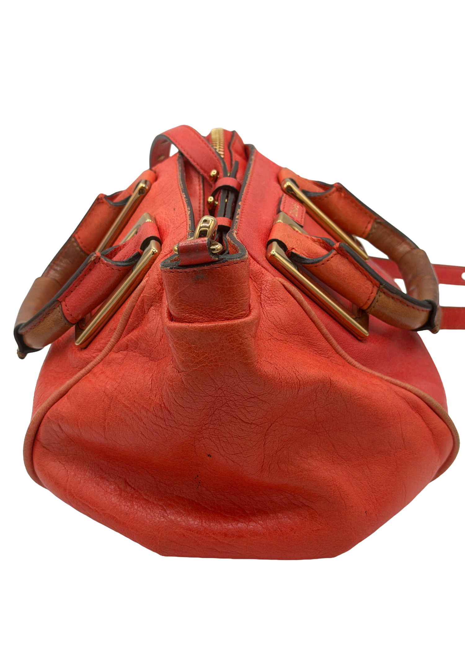 Chloe Orange Leather Handbag