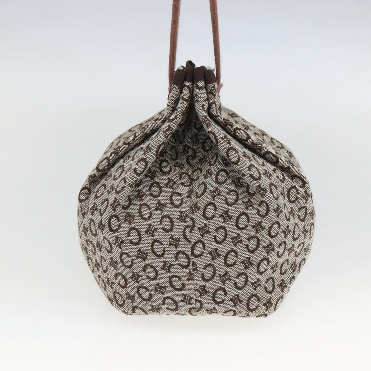 Celine Grey and Brown Monogram Bucket Tote