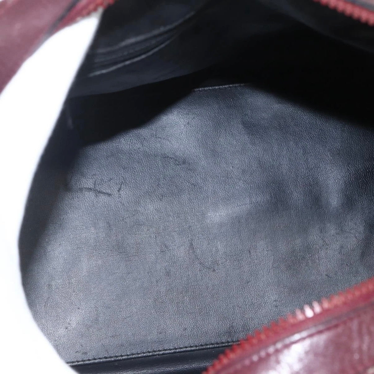 Celine Burgundy Monogram Boston Bag