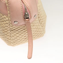 Load image into Gallery viewer, Chanel Pink and Raffia Shoulder Bag
