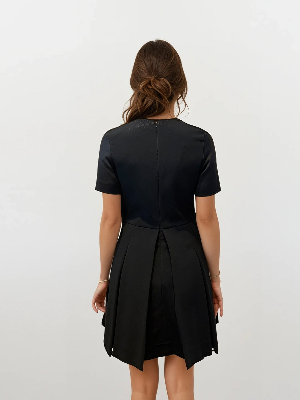 Celine Black Pleated Dress