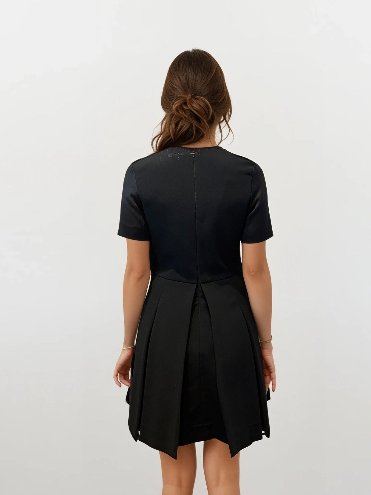 Celine Black Pleated Dress