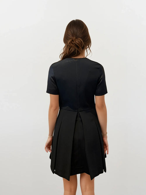 Celine Black Pleated Dress