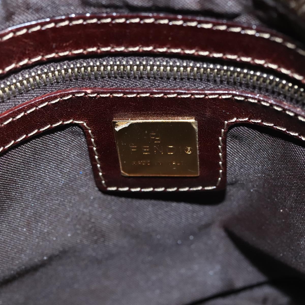 Fendi Brown Zucchino Patent Baguette