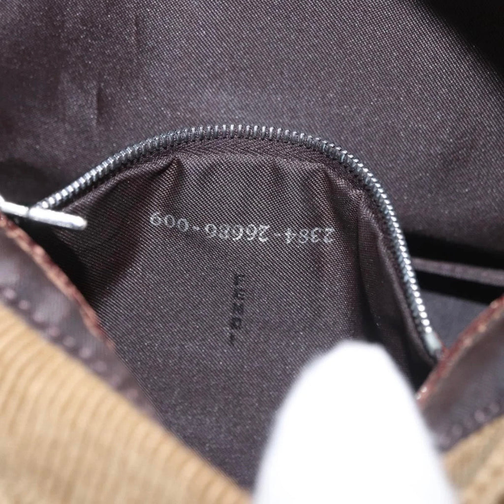 Fendi Tan Corduroy Rounded Baguette