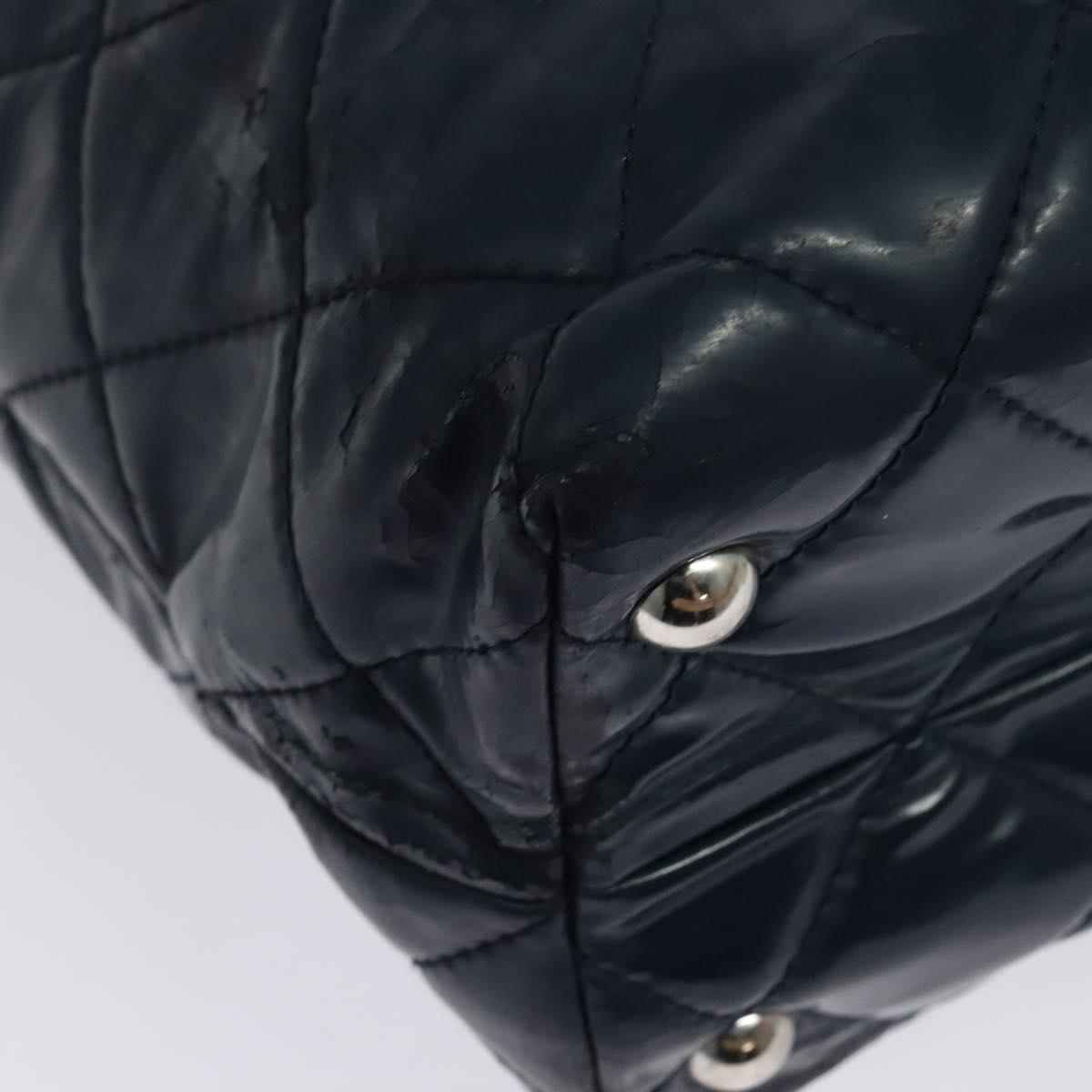 Chanel Navy Patent Leather Tote