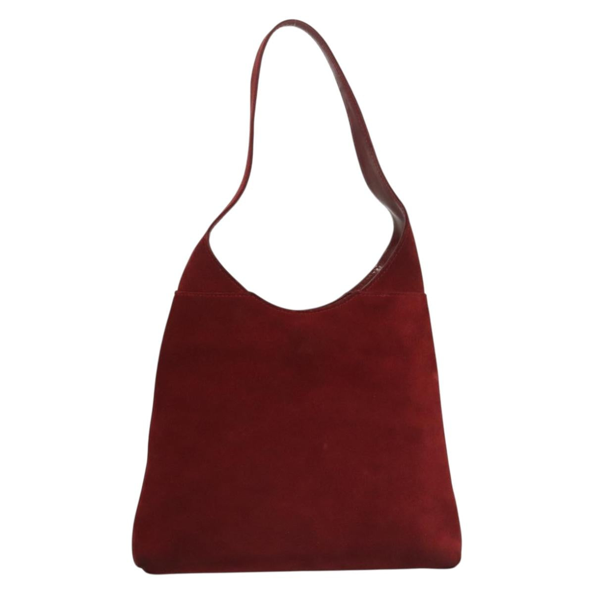 Gucci Tom Ford Red Suede Shoulder Bag