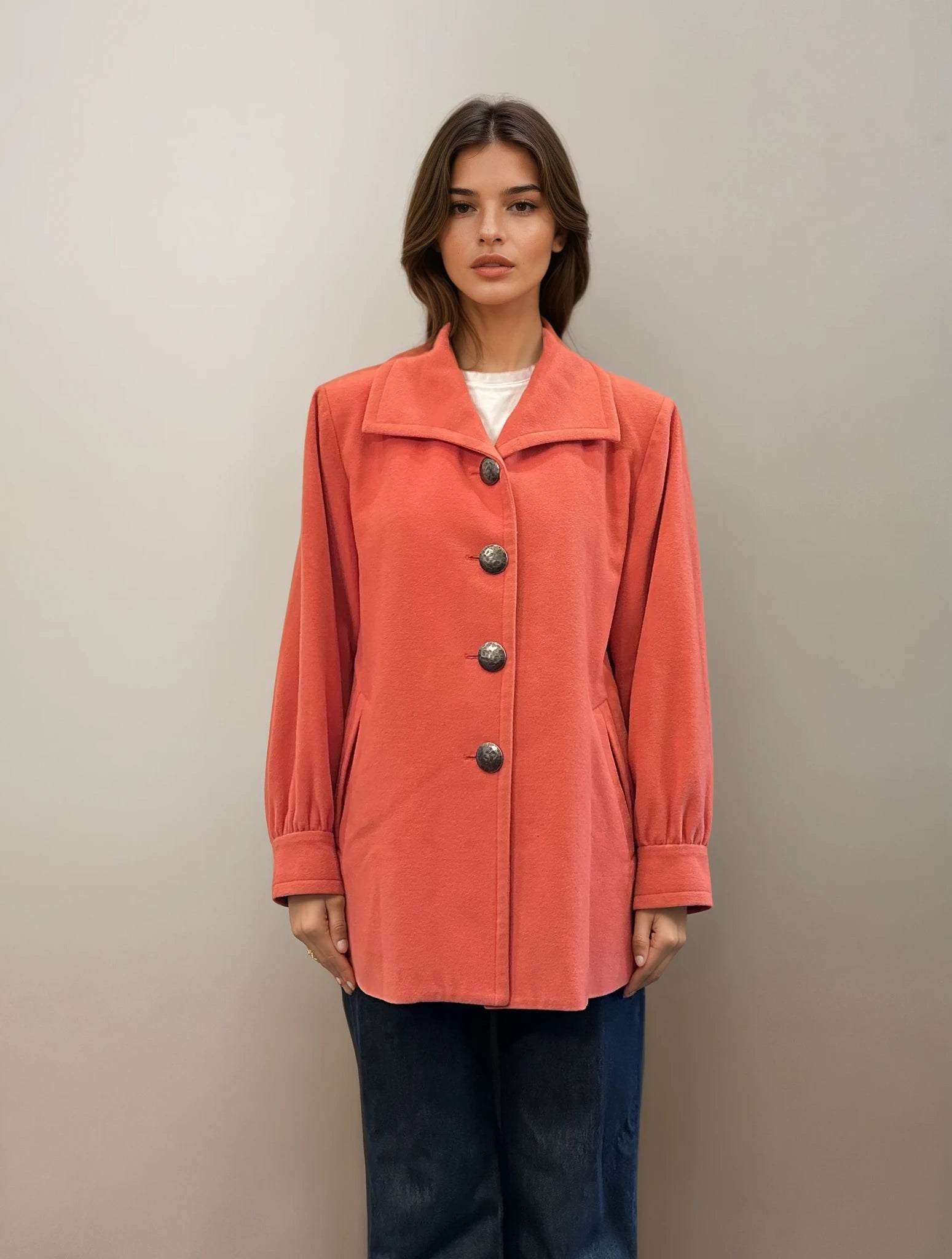 YSL Orange Coat