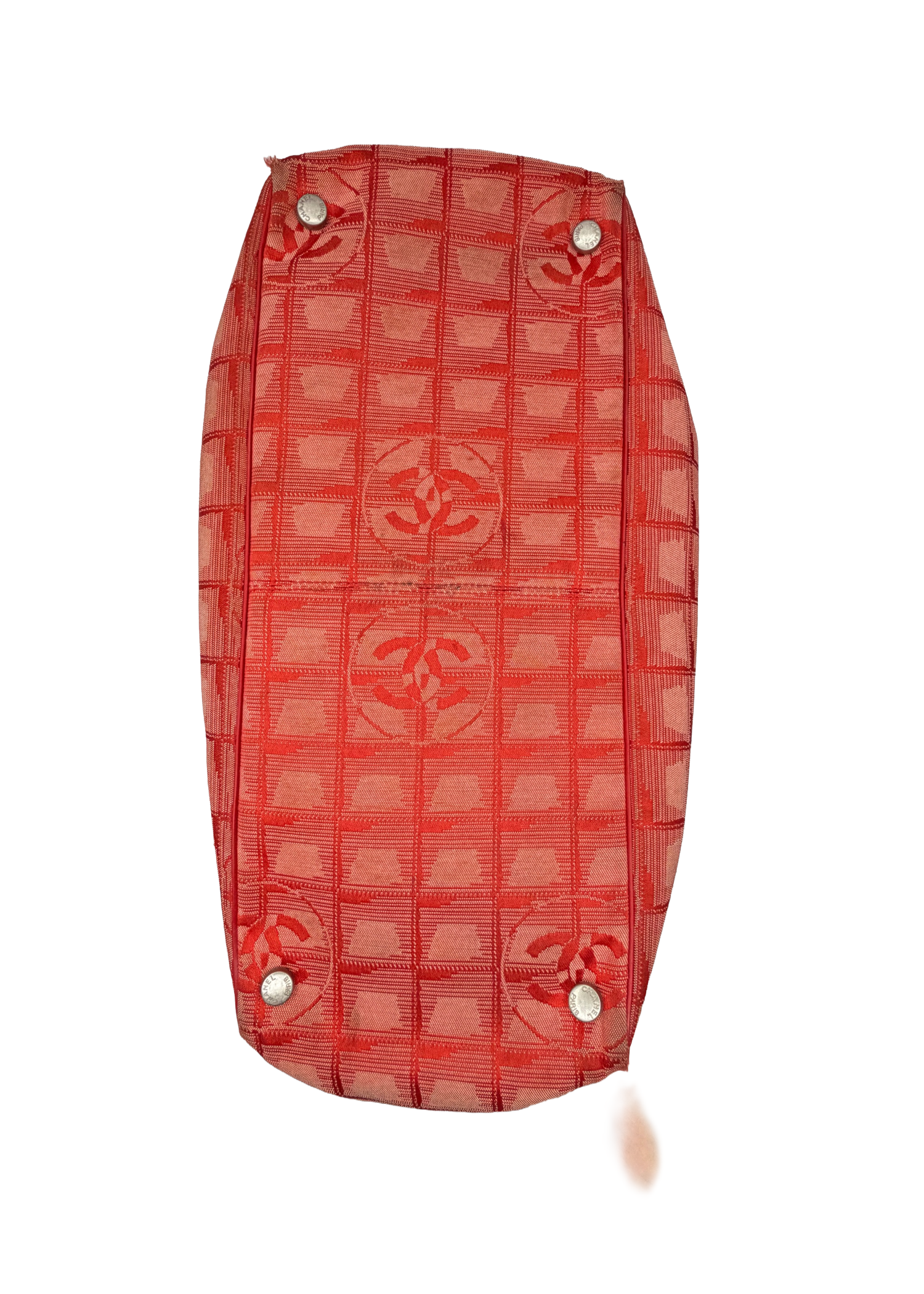 Chanel Red Monogram Travel Tote