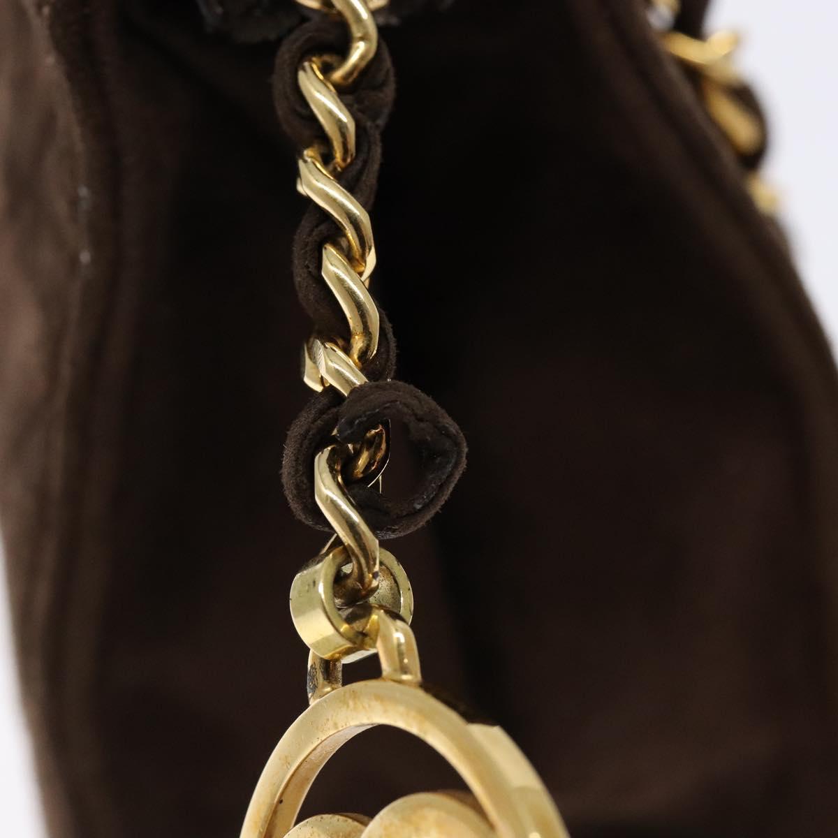Chanel brown suede crossbody