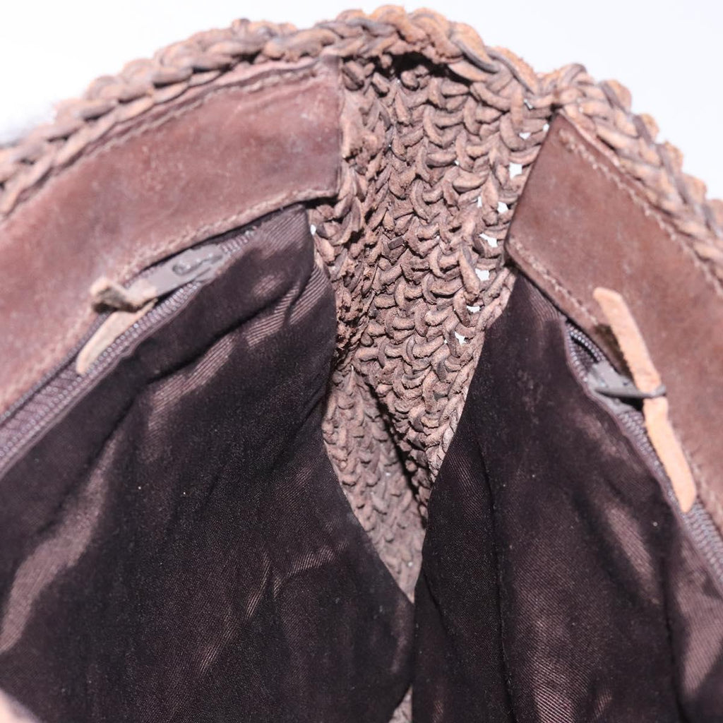 Chanel Brown Raffia Tote